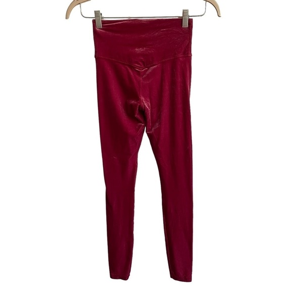 Athleta Elation Velvet Tight, Berry, Size XS - Picture 4 of 6
